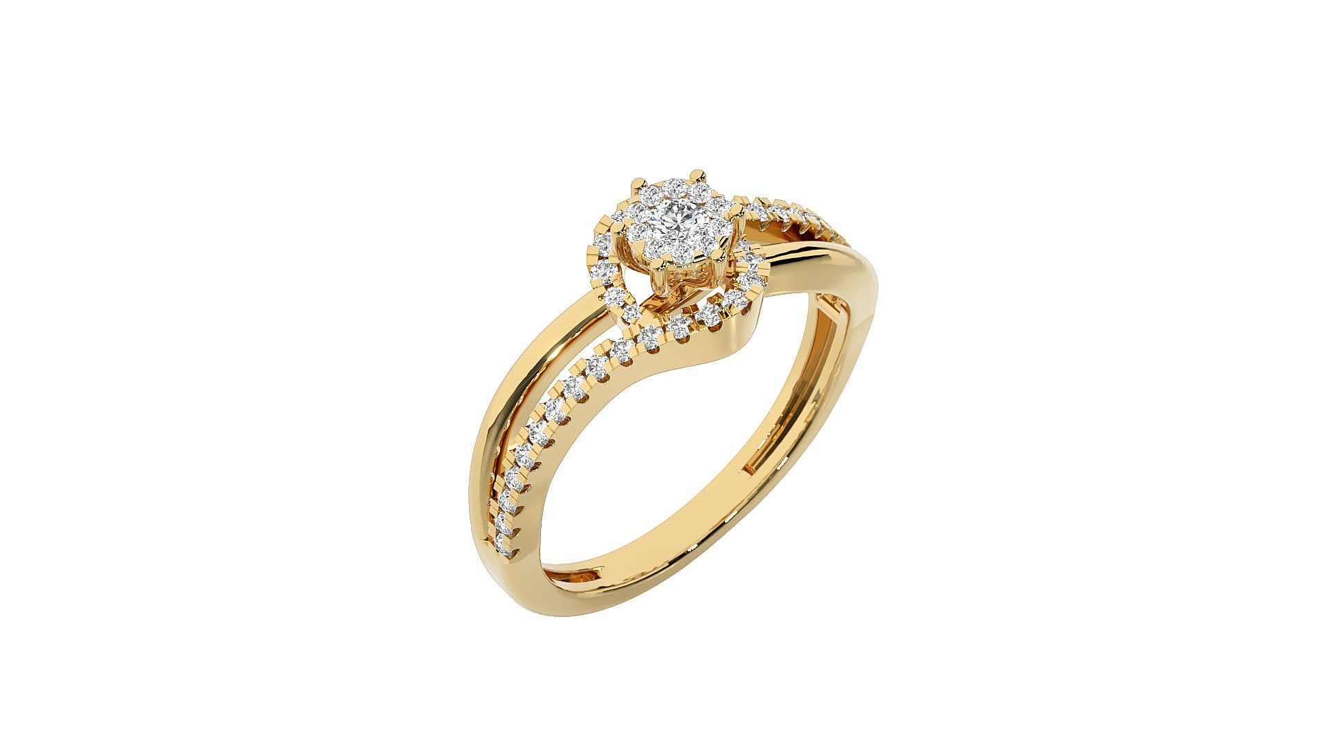 Women solitaire ring 3dm stl render detail 3D print model_10