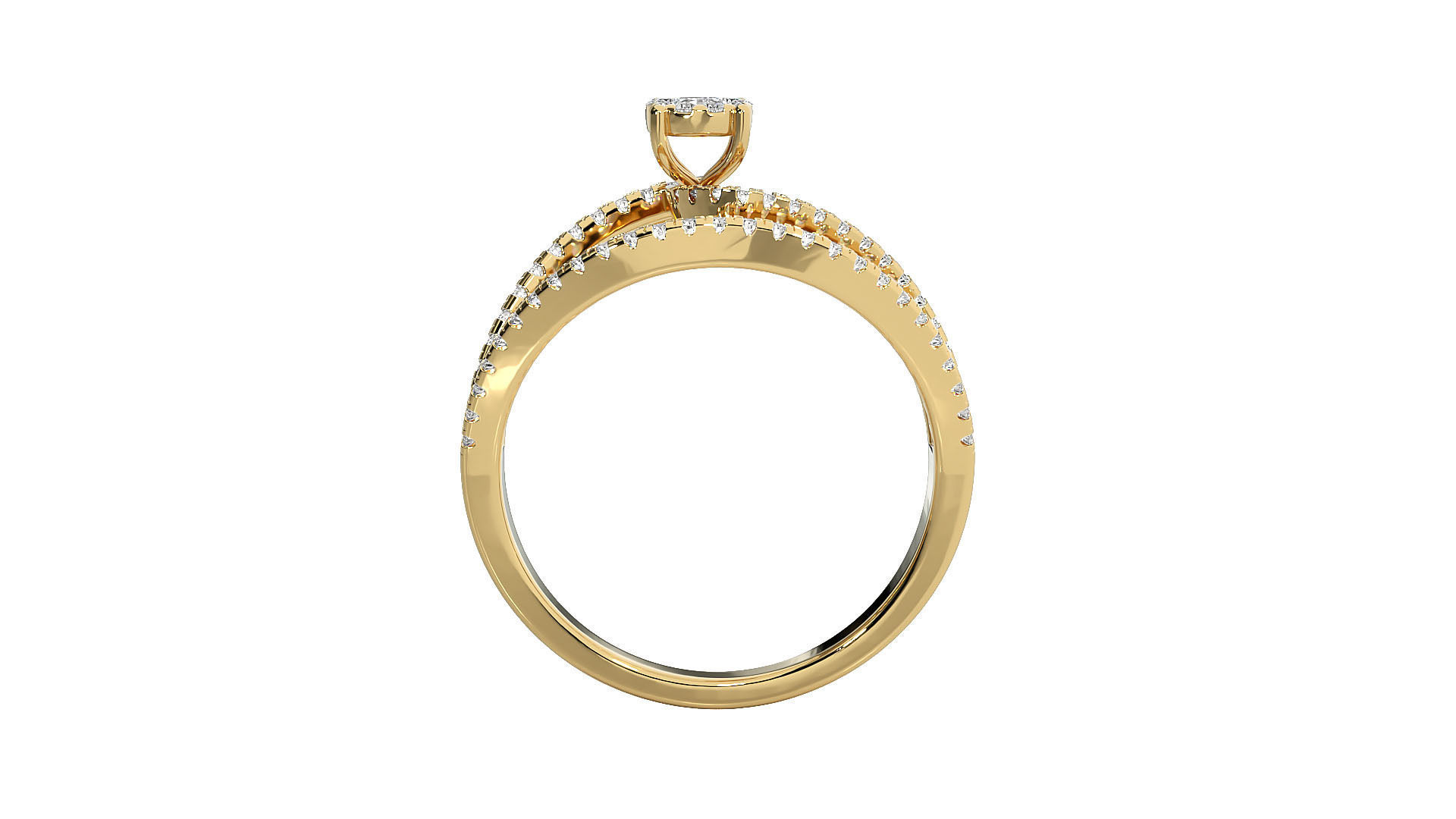 Women solitaire ring 3dm stl render detail 3D print model_11