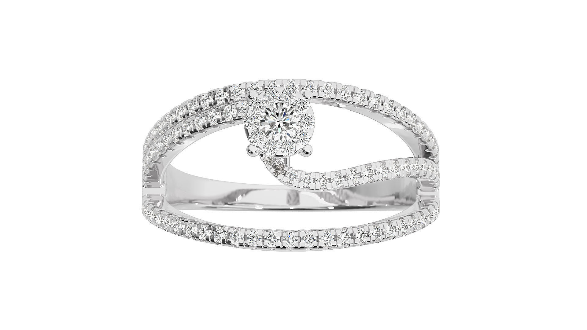 Women solitaire ring 3dm stl render detail 3D print model_4