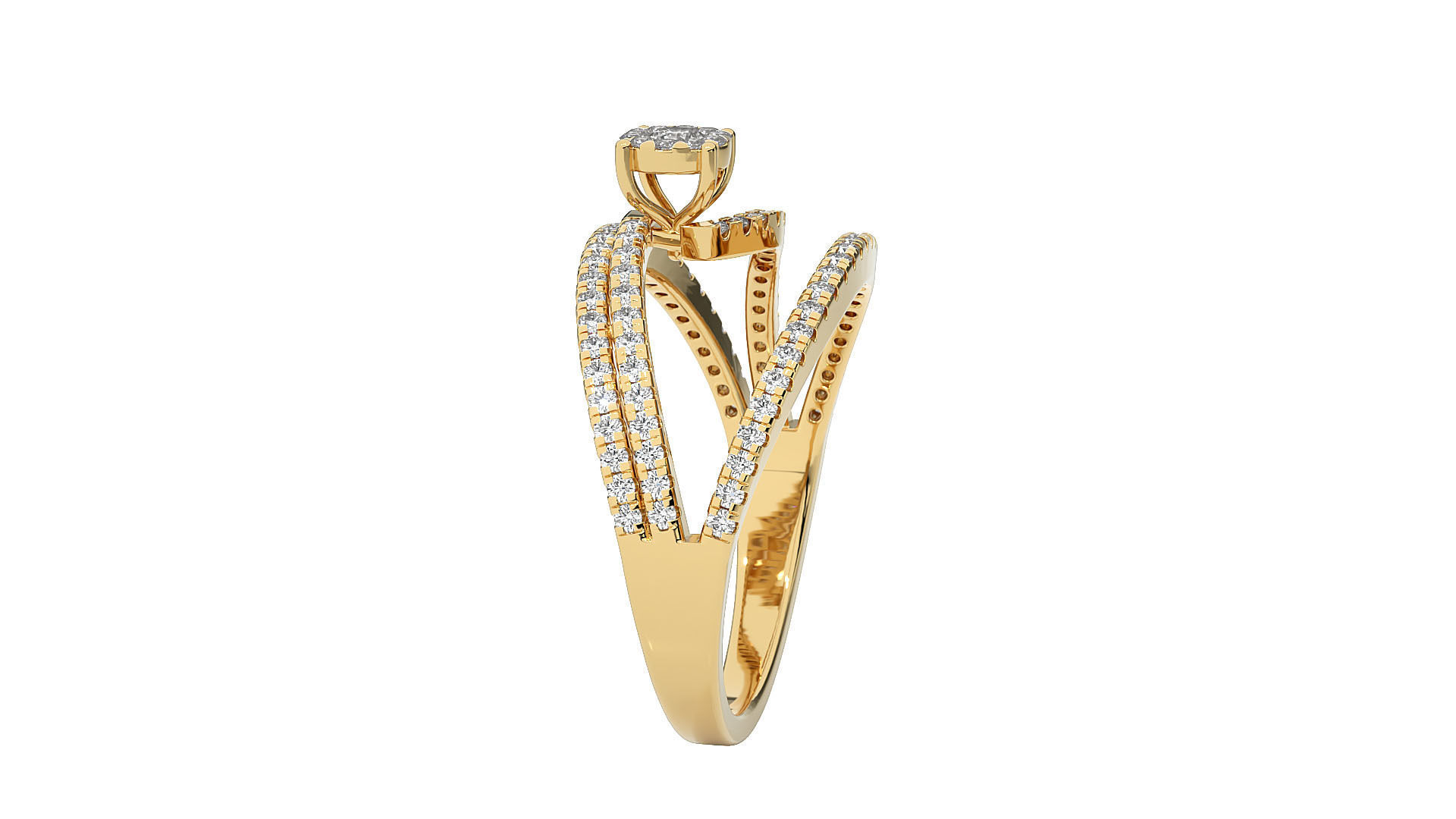 Women solitaire ring 3dm stl render detail 3D print model_12