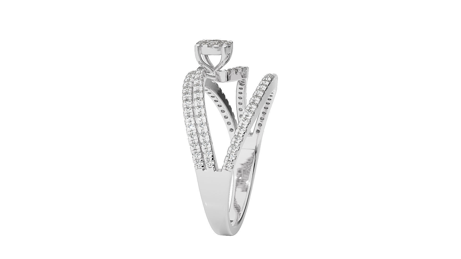 Women solitaire ring 3dm stl render detail 3D print model_8