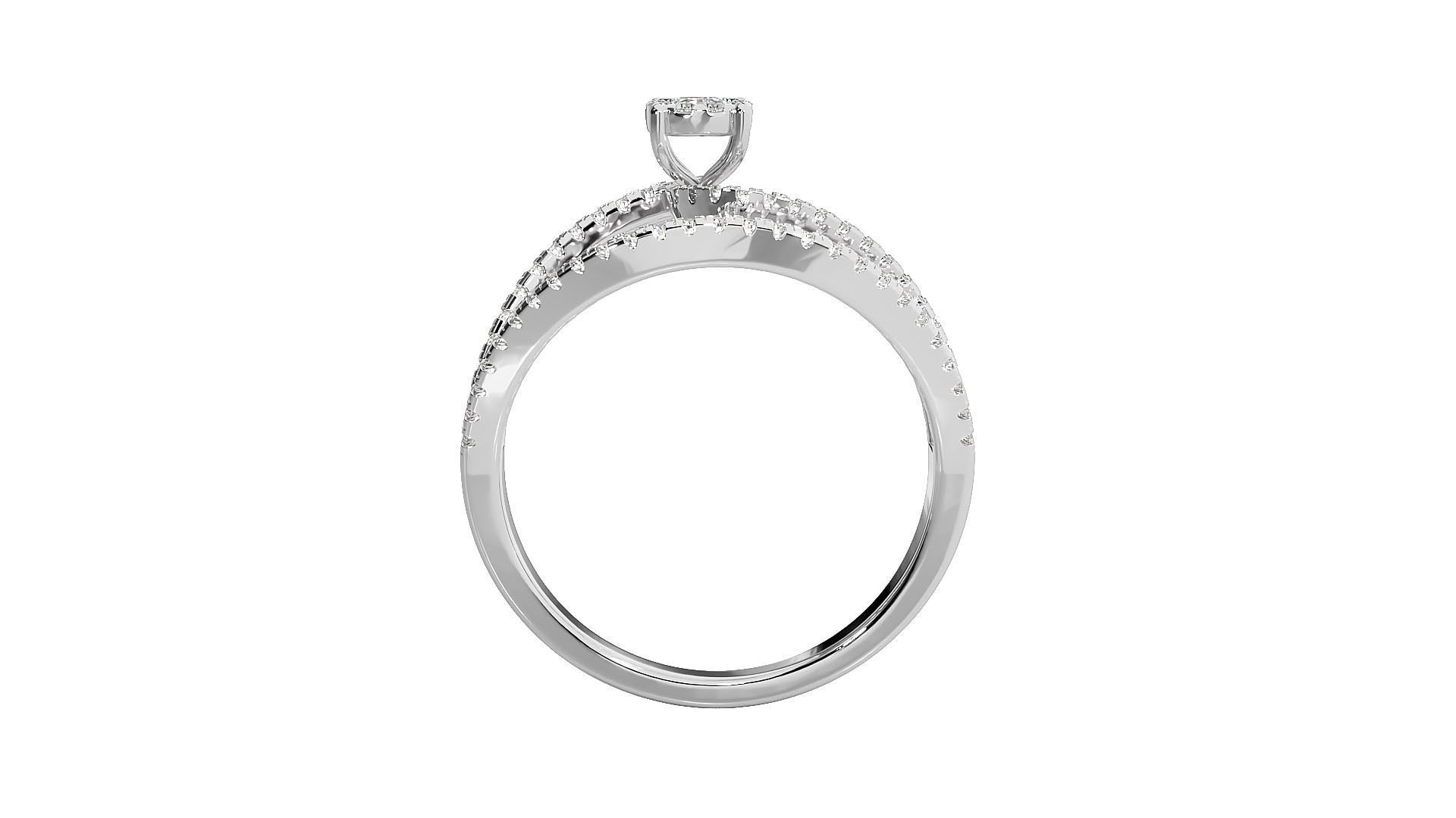Women solitaire ring 3dm stl render detail 3D print model_7