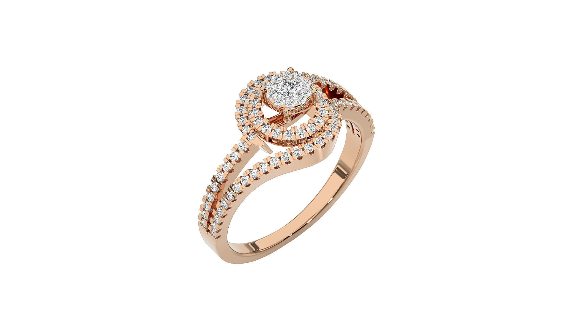 Women solitaire ring 3dm stl render detail 3D print model_1