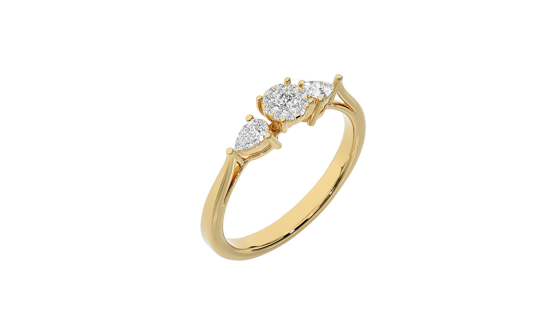 Women solitaire ring 3dm stl render detail 3D print model_10