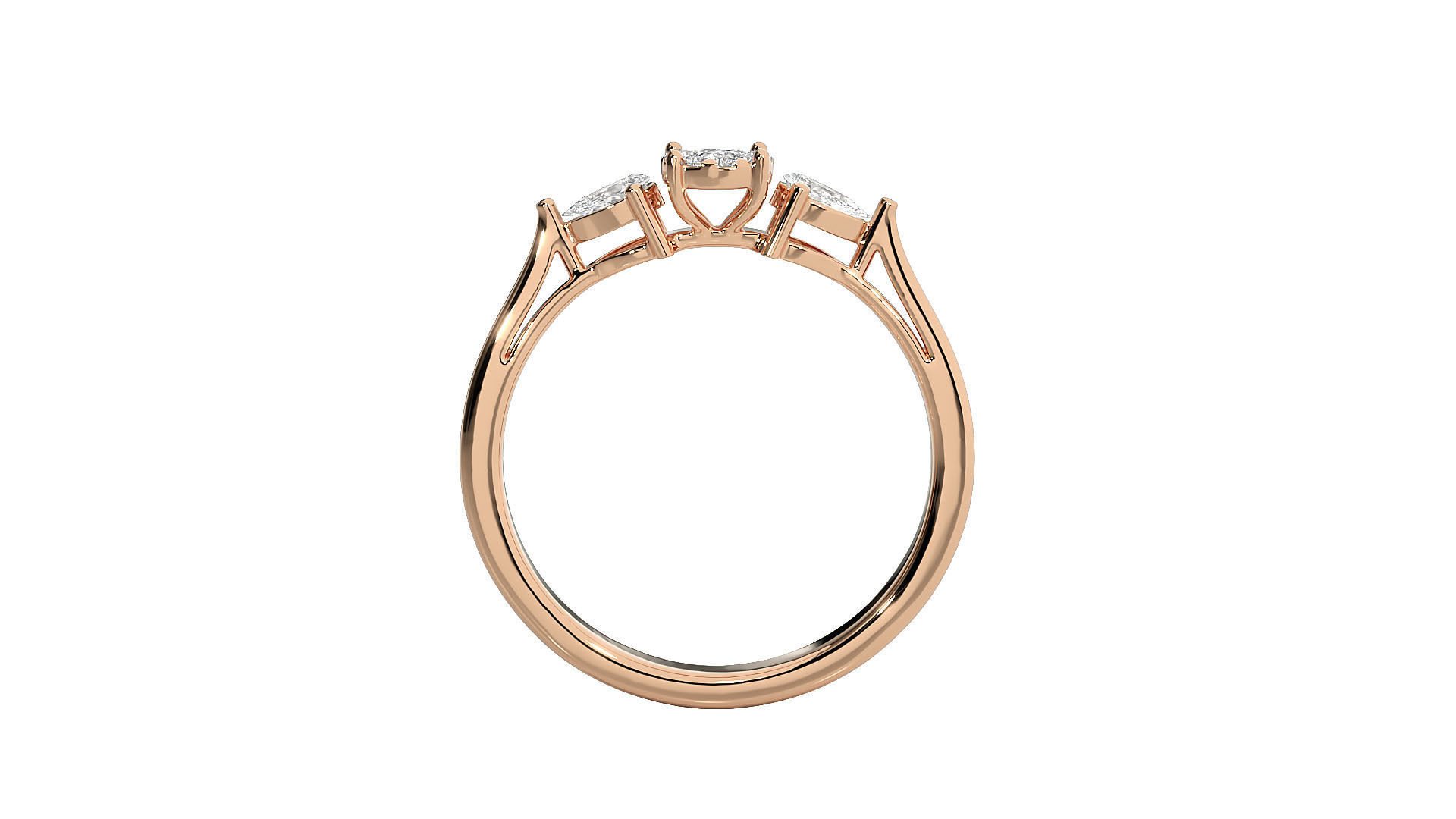 Women solitaire ring 3dm stl render detail 3D print model_2