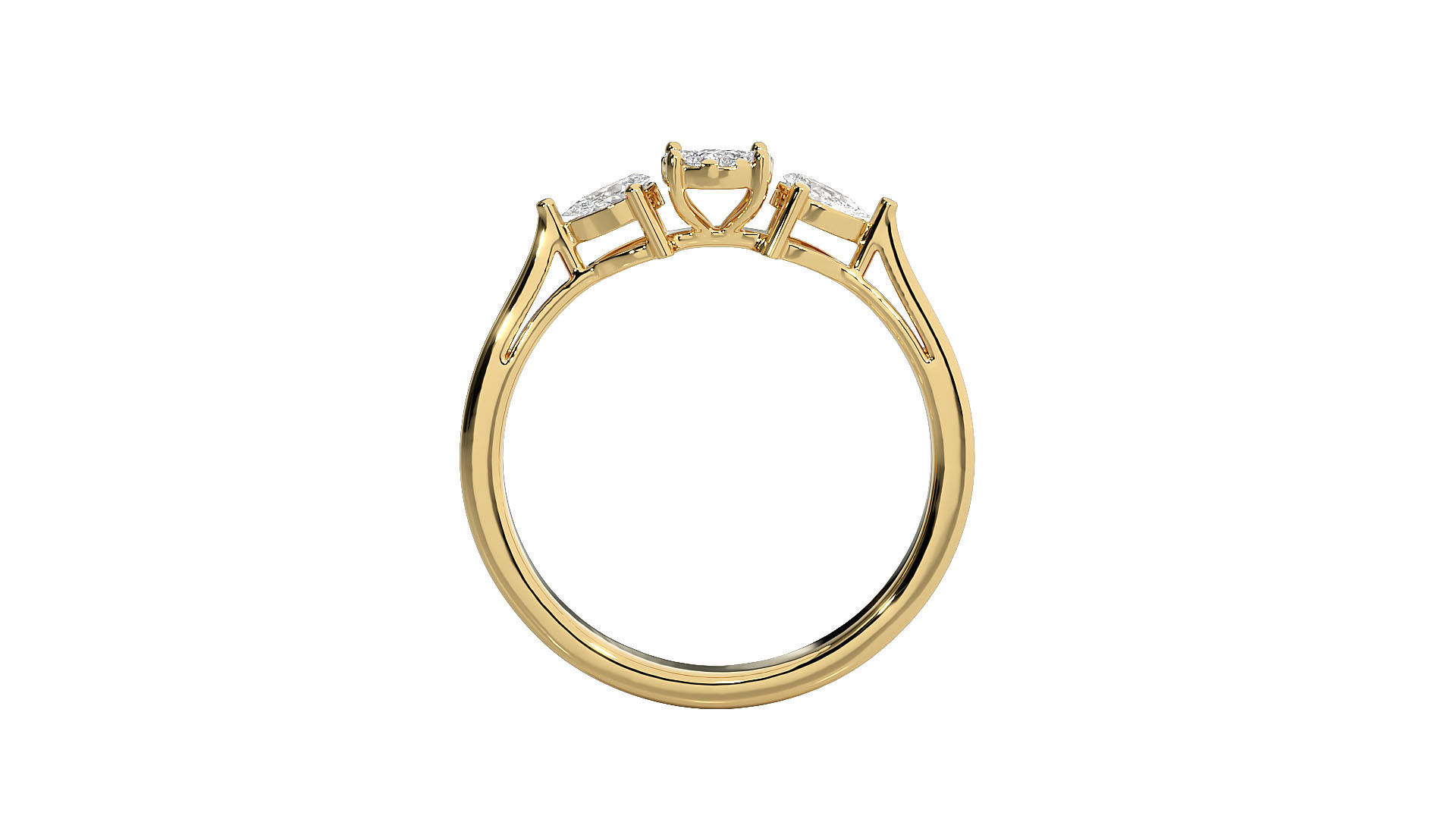 Women solitaire ring 3dm stl render detail 3D print model_11