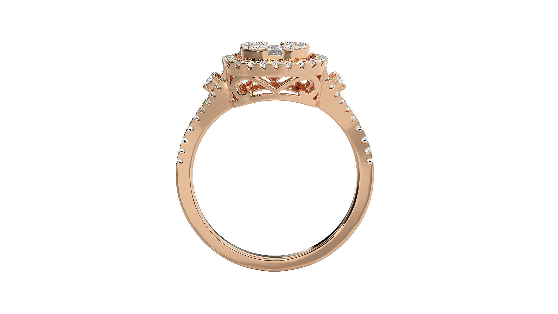 Women solitaire ring 3dm stl render detail 3D print model_2