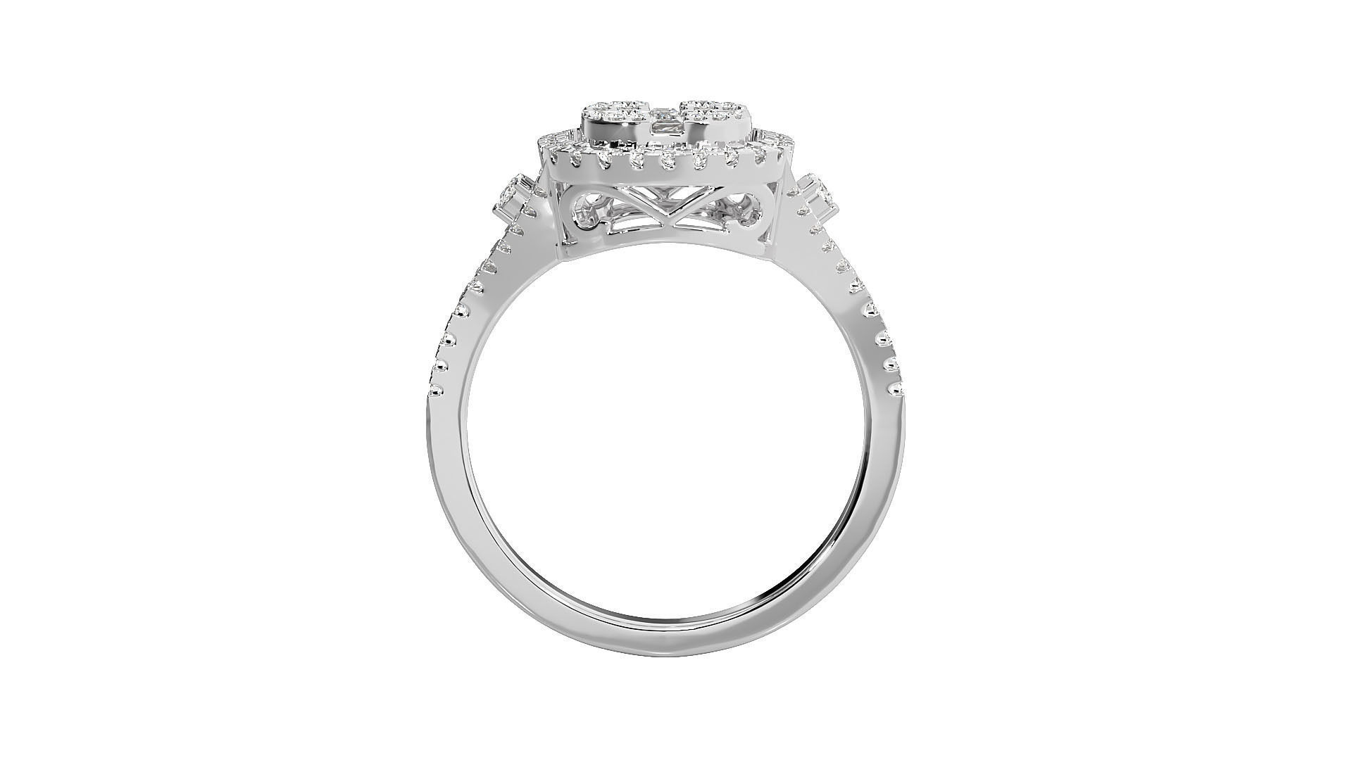 Women solitaire ring 3dm stl render detail 3D print model_7