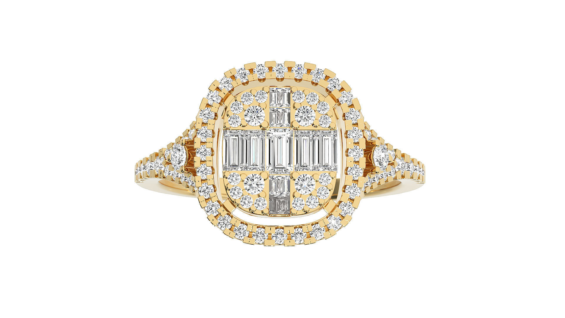 Women solitaire ring 3dm stl render detail 3D print model_9