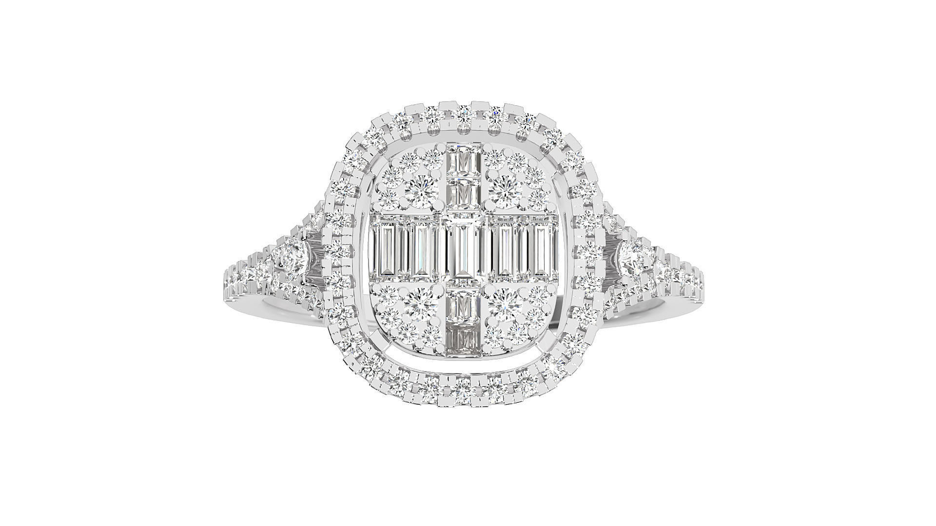 Women solitaire ring 3dm stl render detail 3D print model_4