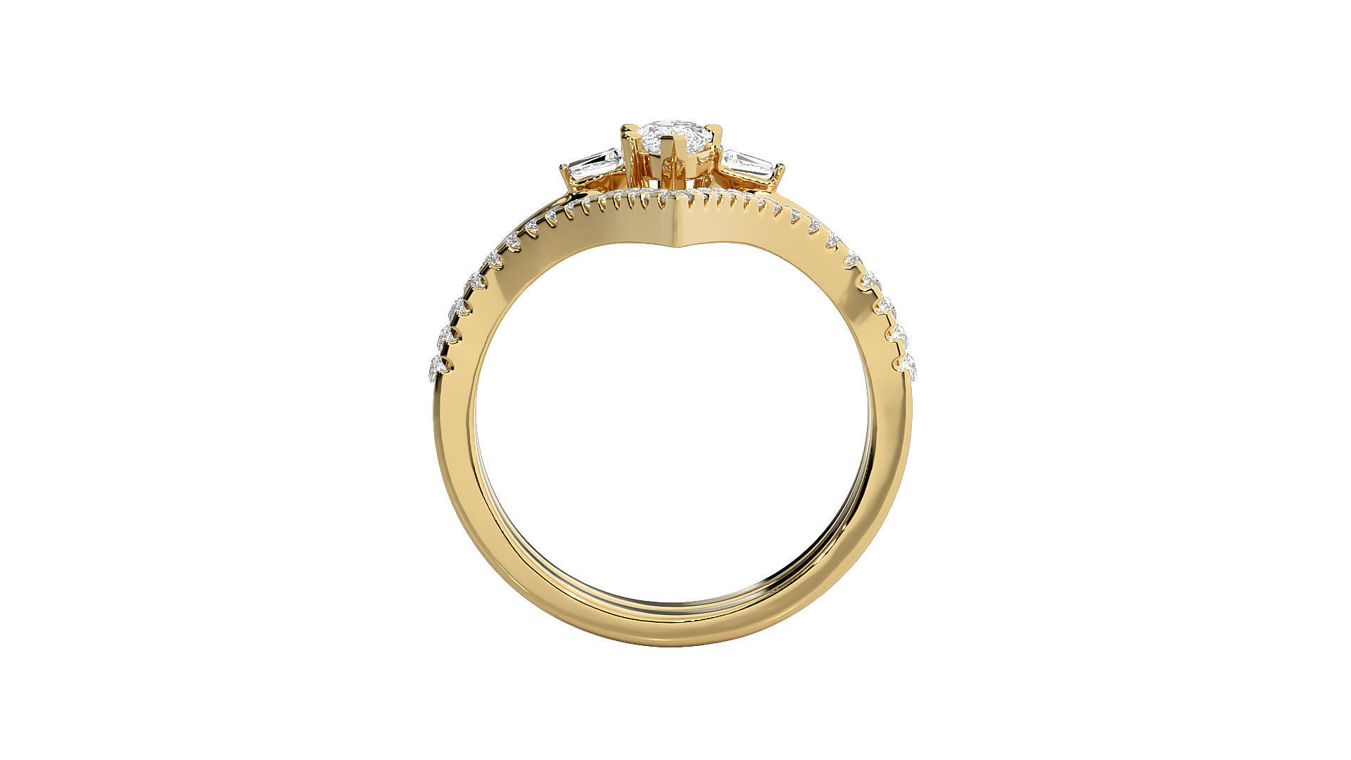 Women solitaire ring 3dm stl render detail 3D print model_11