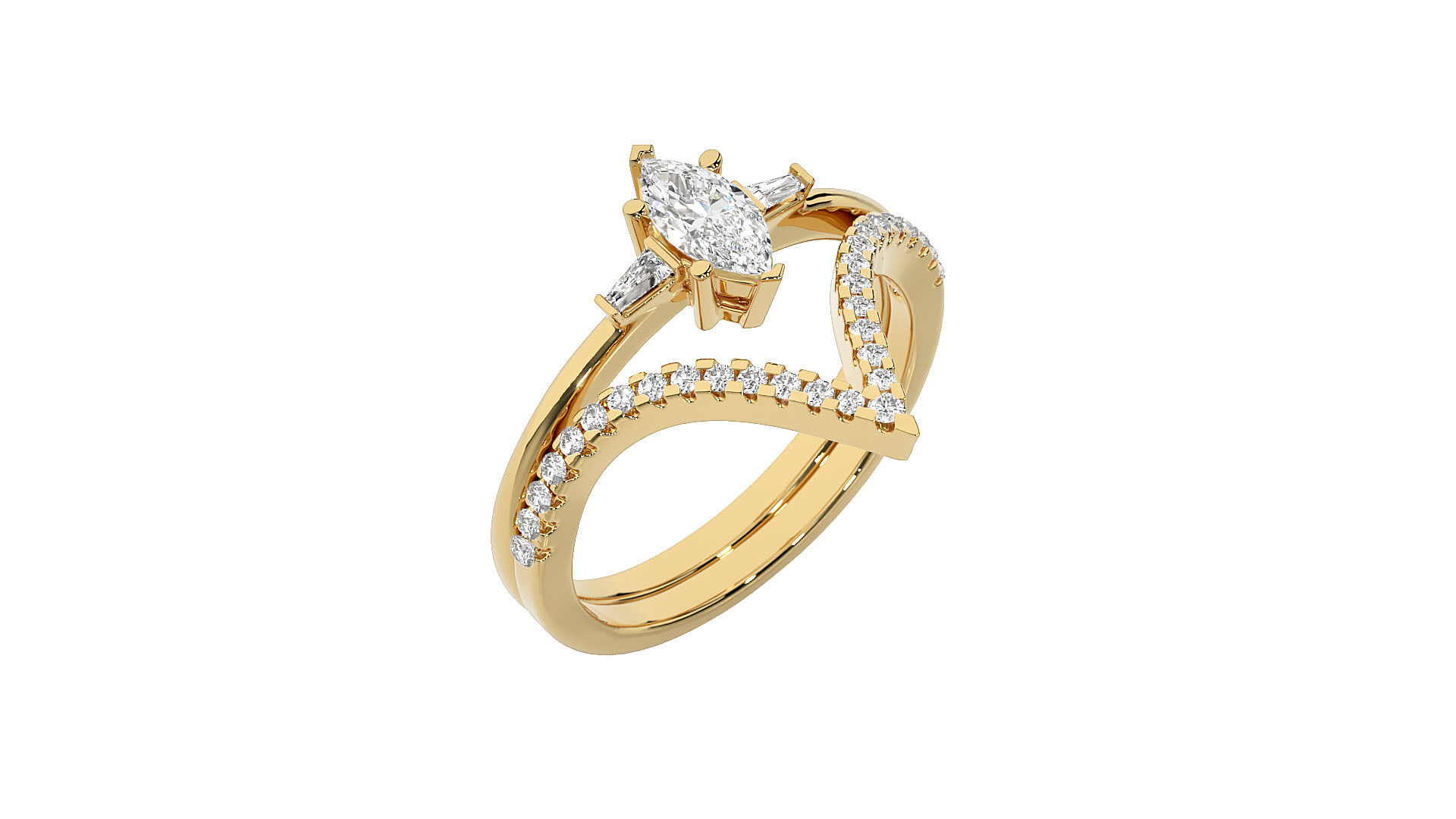 Women solitaire ring 3dm stl render detail 3D print model_10