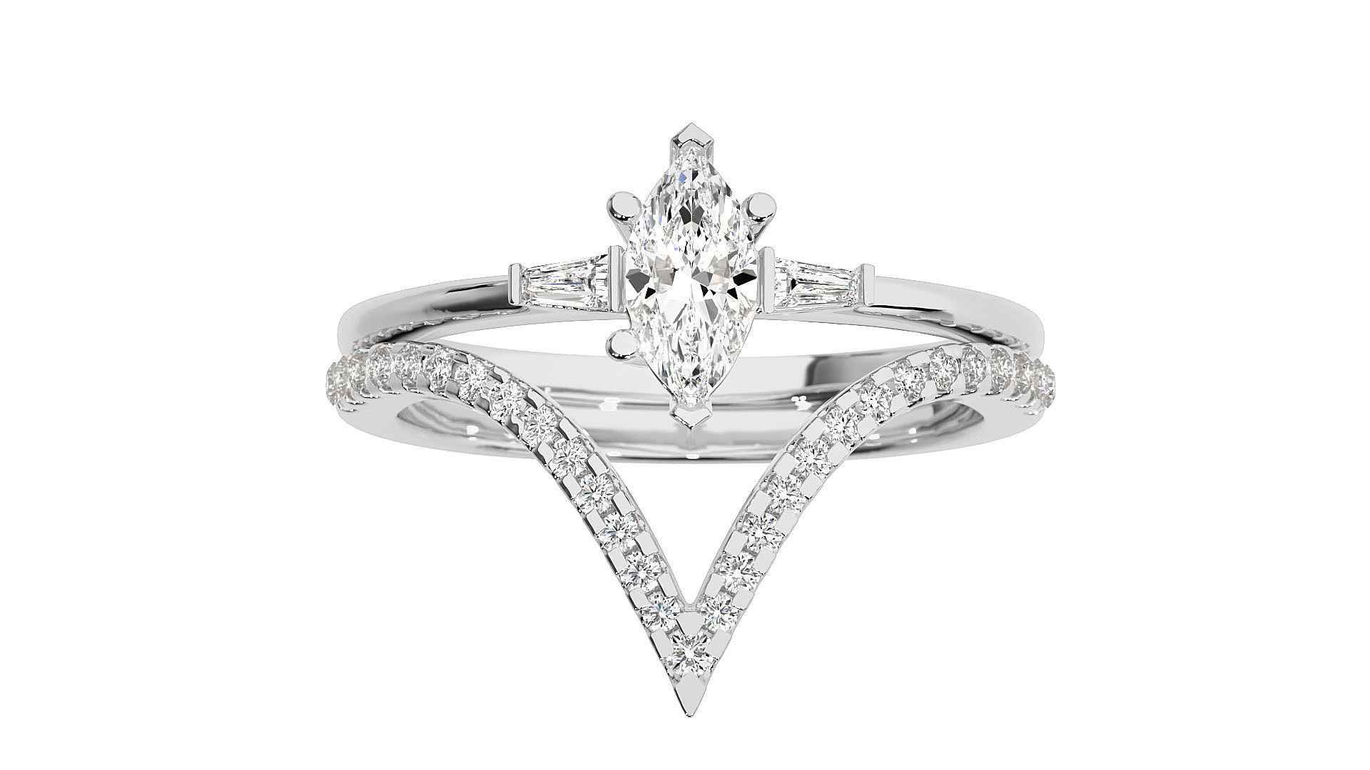 Women solitaire ring 3dm stl render detail 3D print model_4