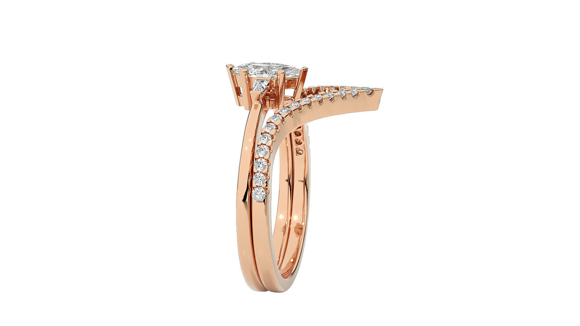 Women solitaire ring 3dm stl render detail 3D print model_3