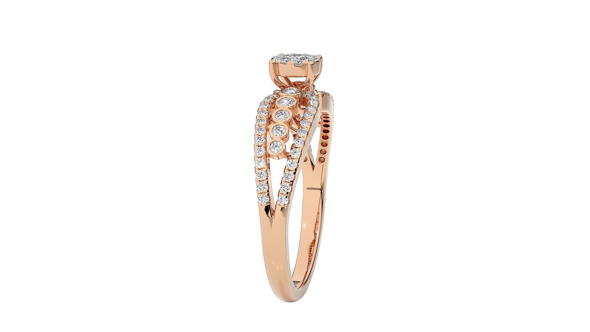 Women solitaire ring 3dm stl render detail 3D print model_3