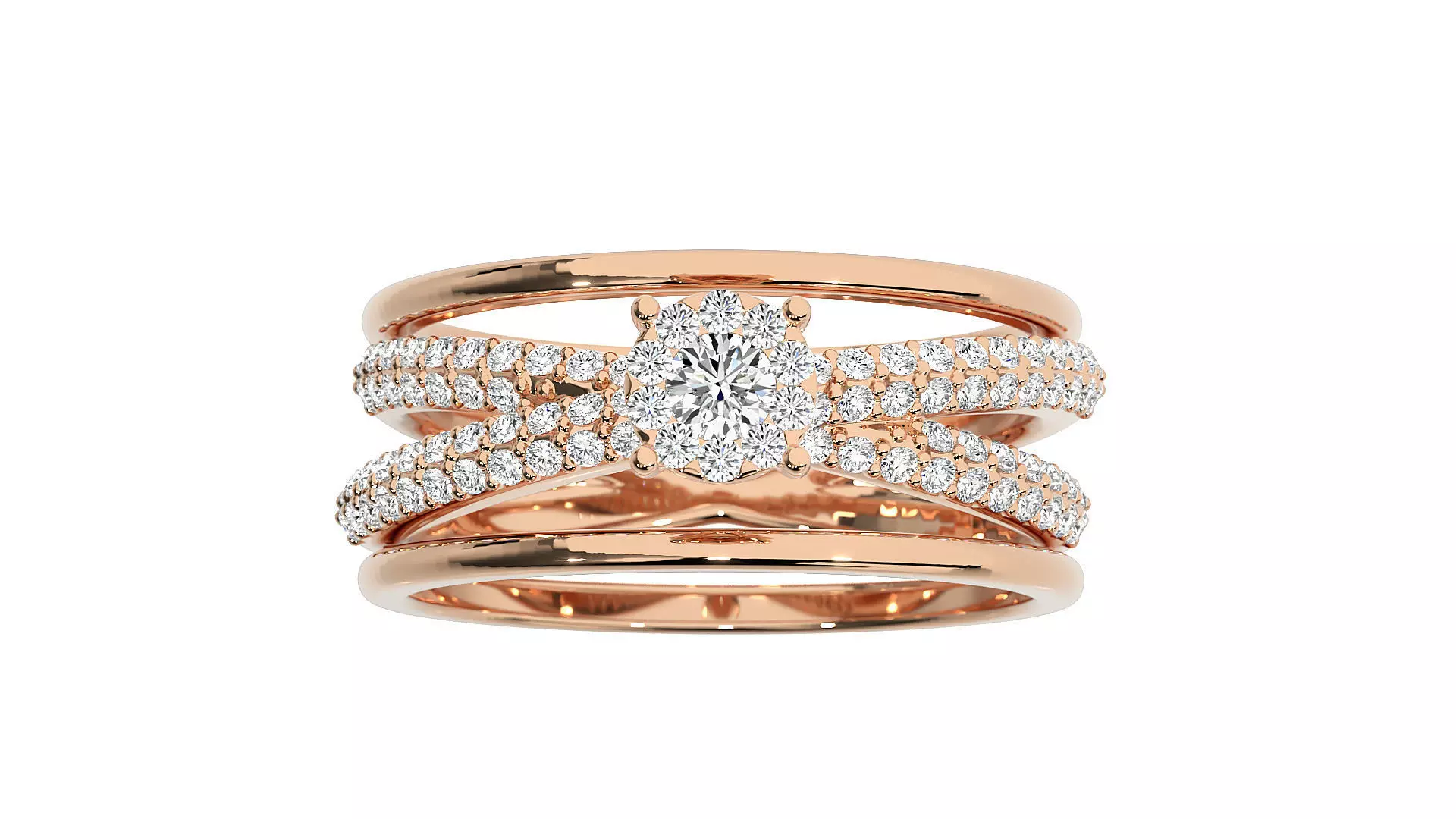 Women solitaire ring 3dm stl render detail 3D print model_0