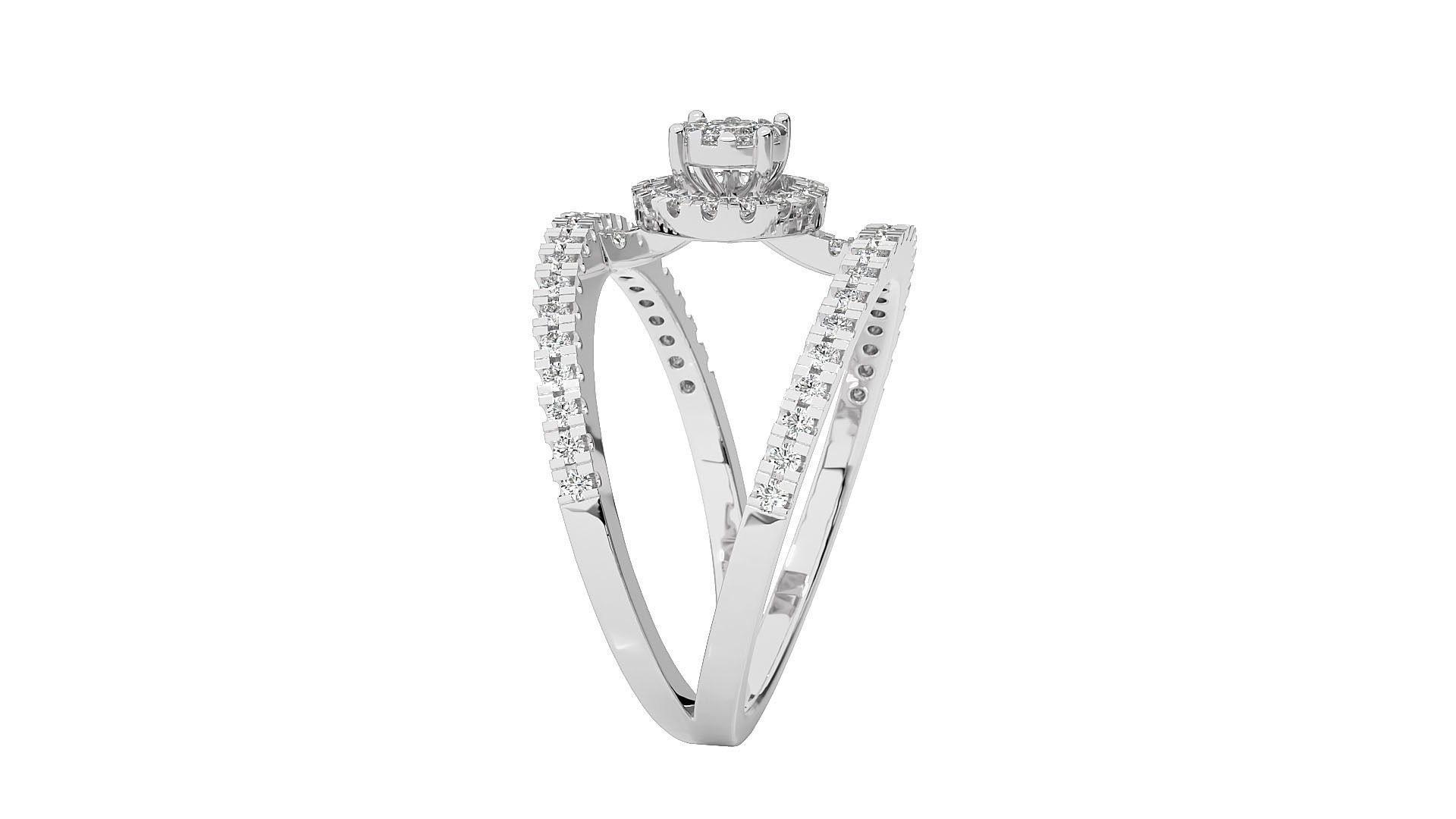 Women solitaire ring 3dm stl render detail 3D print model_8