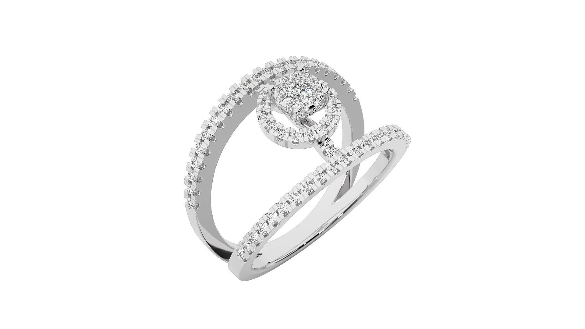 Women solitaire ring 3dm stl render detail 3D print model_6