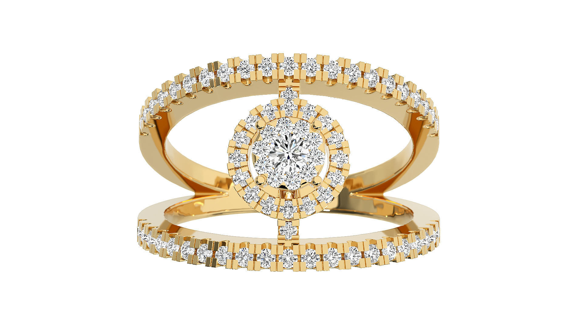 Women solitaire ring 3dm stl render detail 3D print model_9