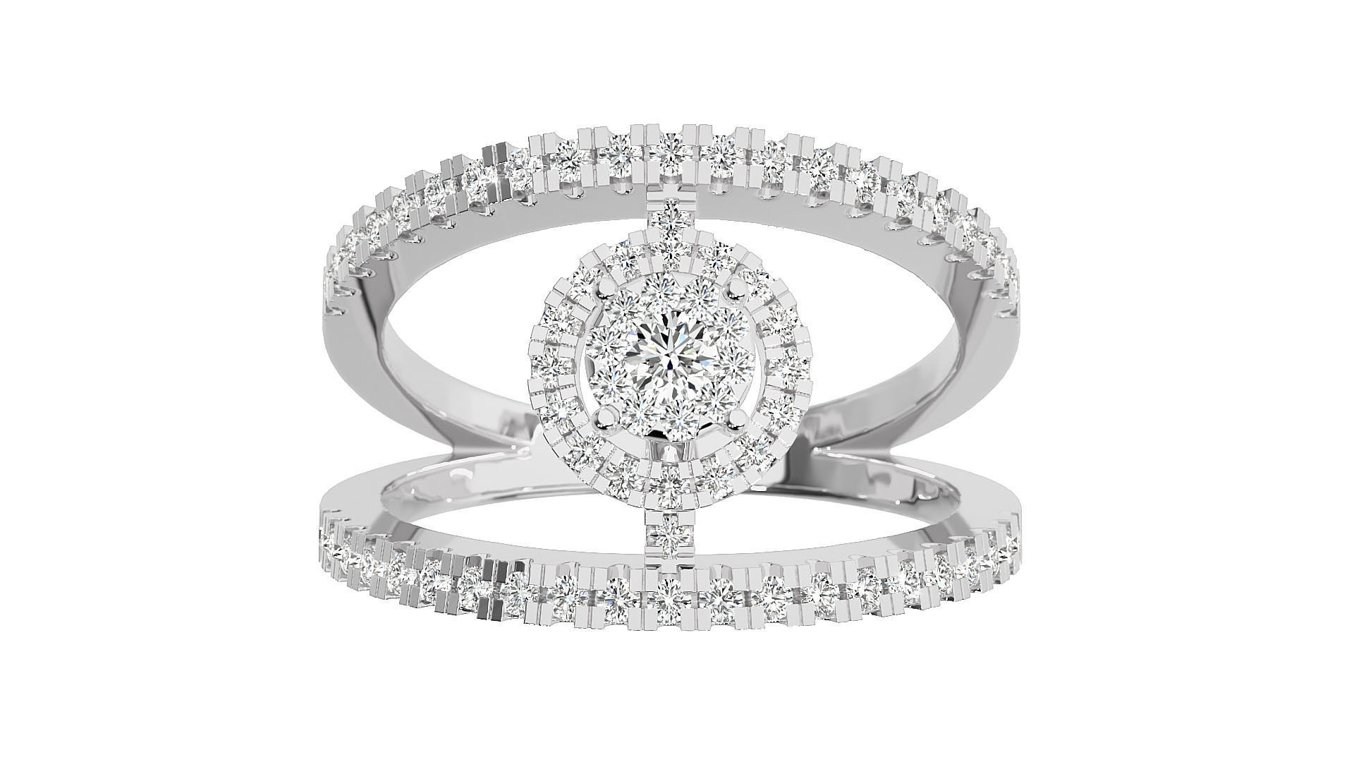 Women solitaire ring 3dm stl render detail 3D print model_4