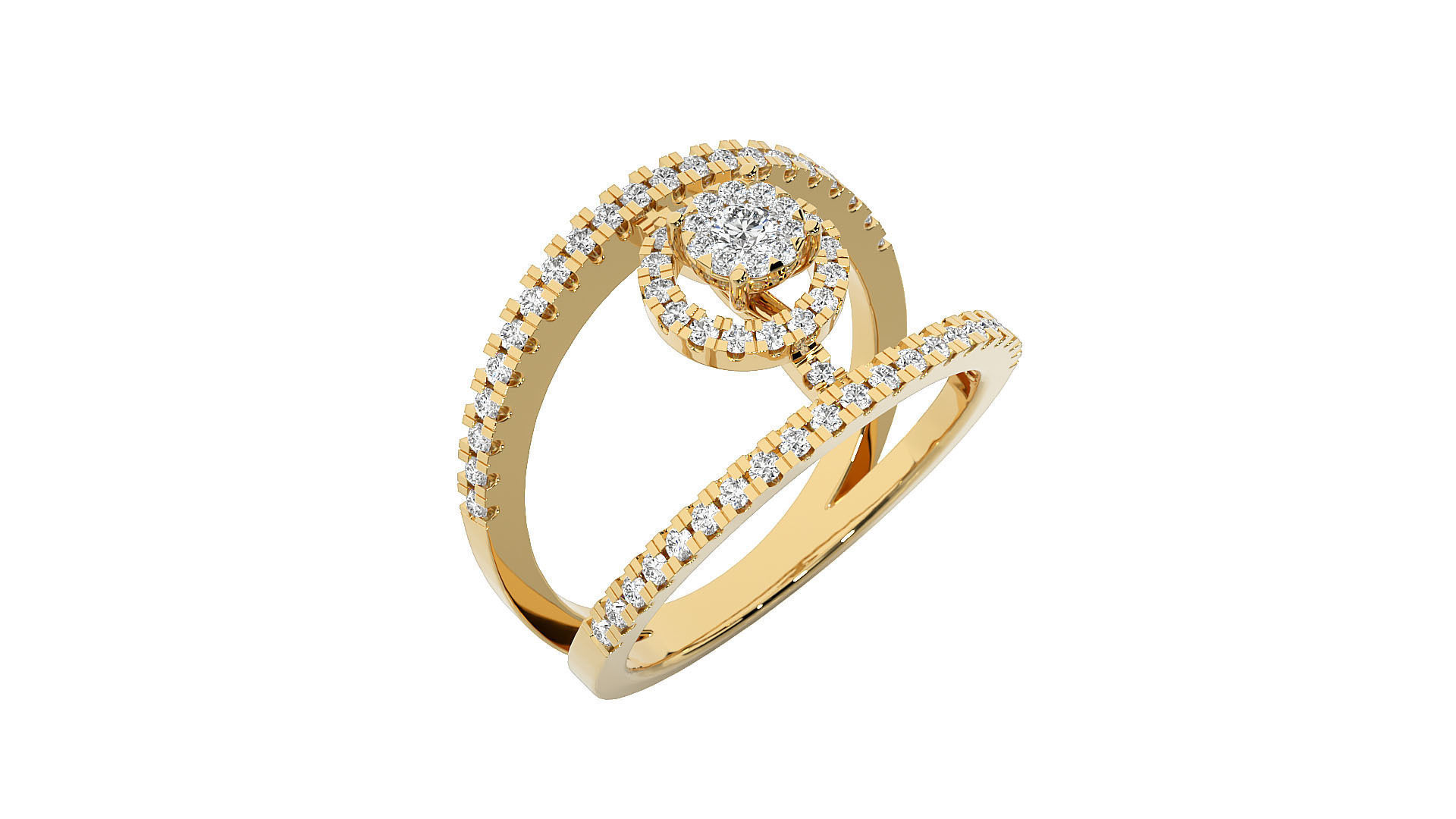 Women solitaire ring 3dm stl render detail 3D print model_10