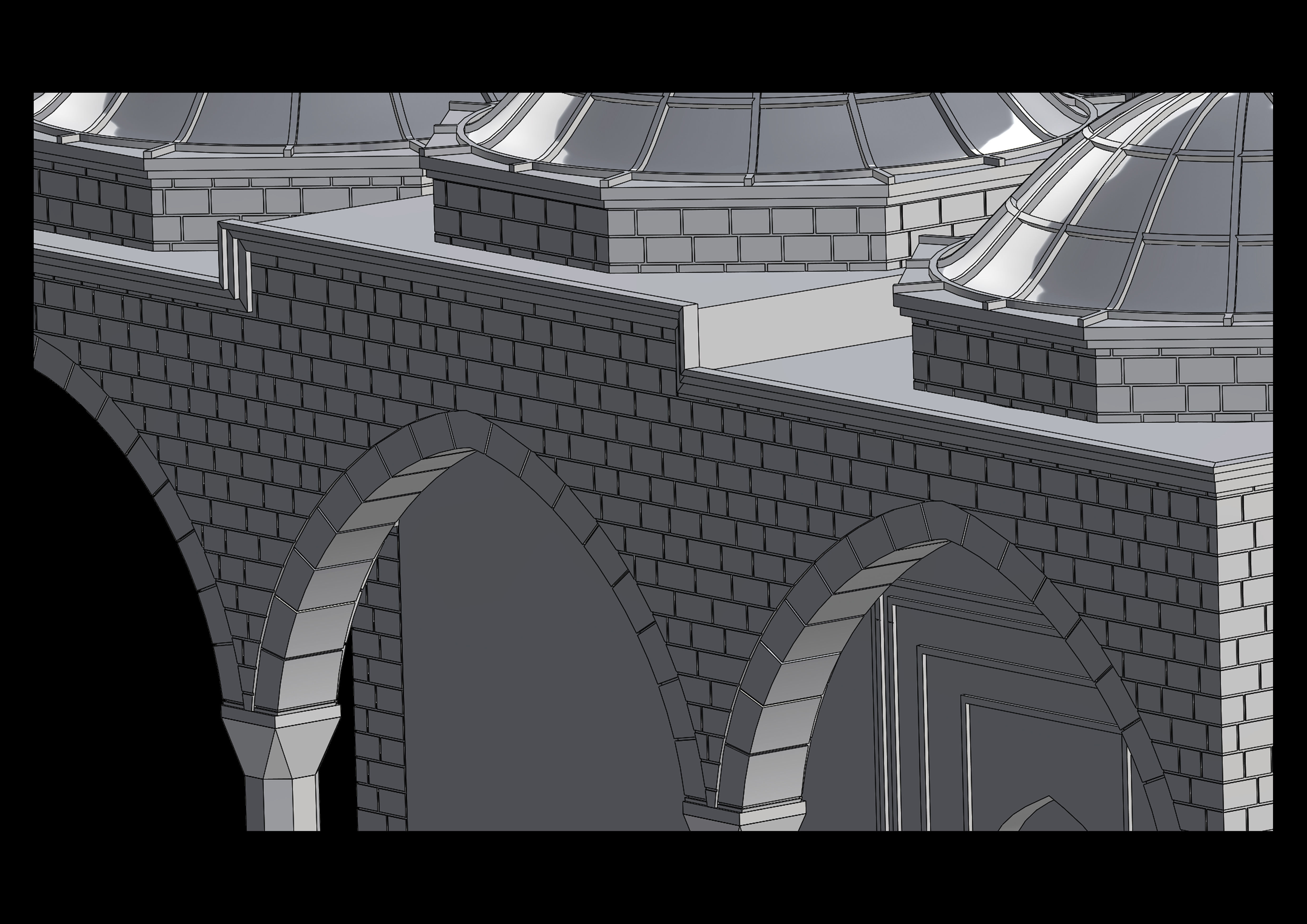 fatih mosque 3D print model_6