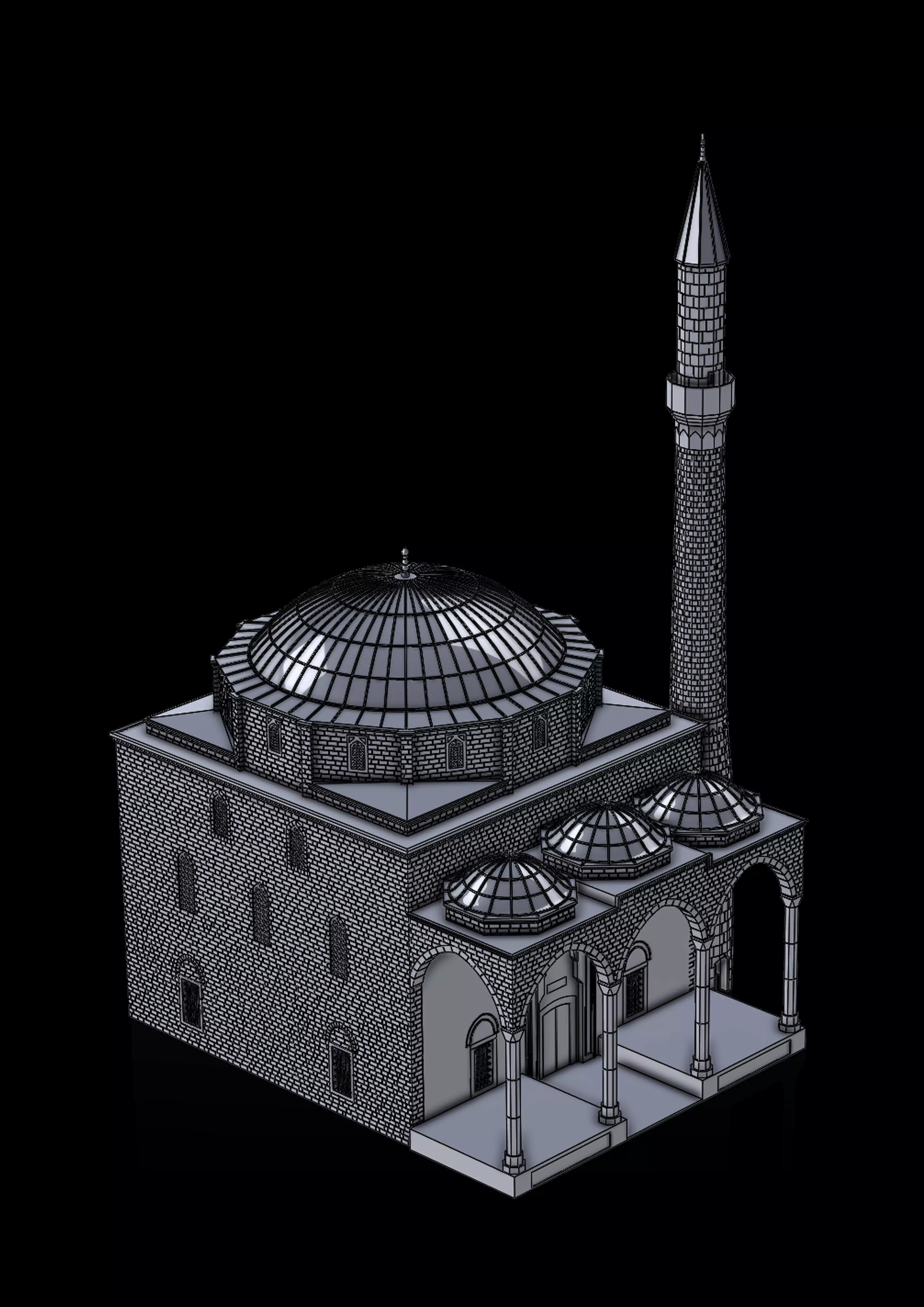 fatih mosque 3D print model_0