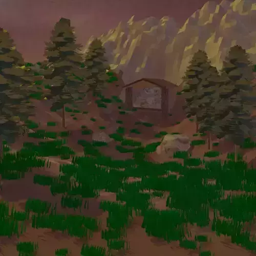 111122 mountain with trees and grass