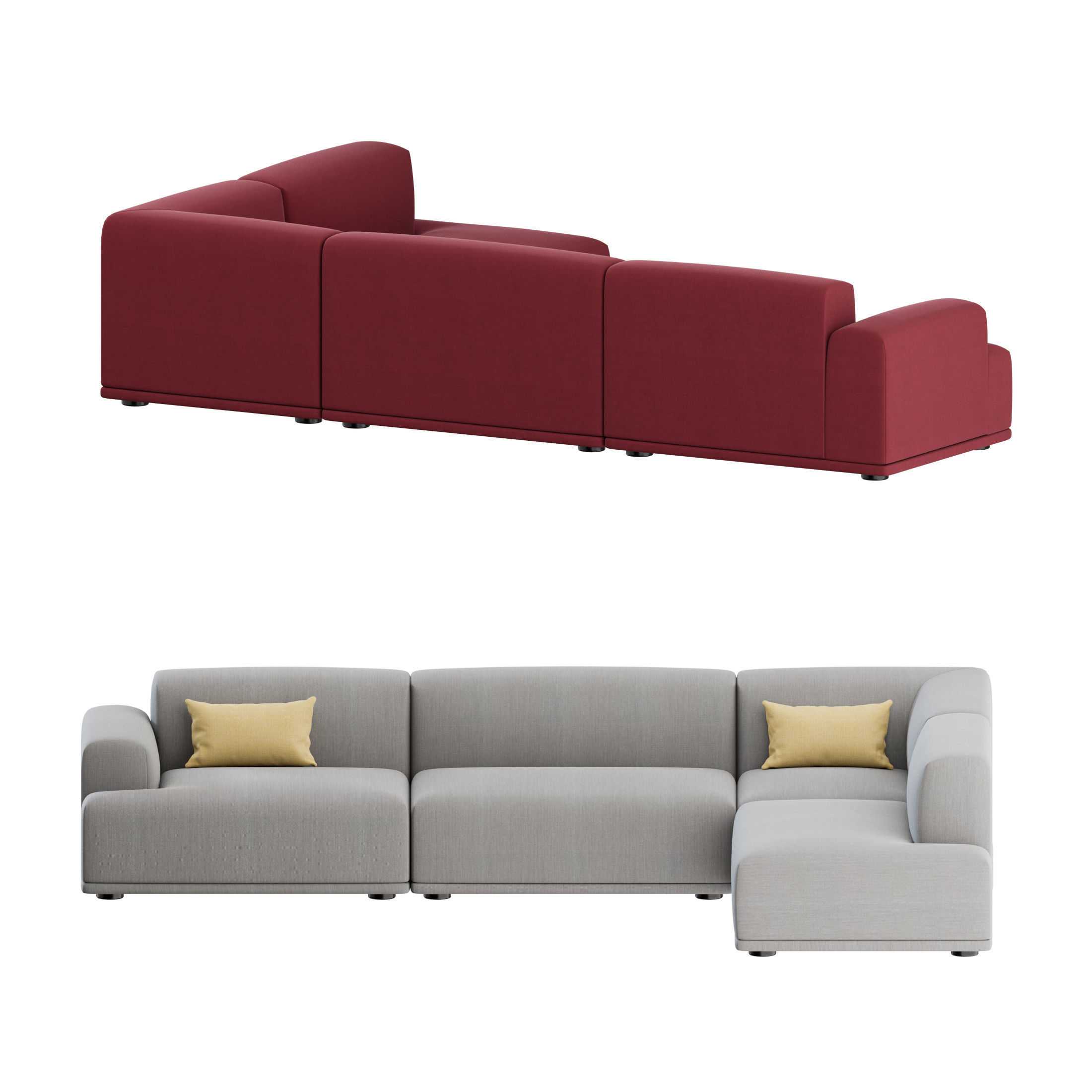 Connect Corner Sofa 01 by Muuto 3D model_6