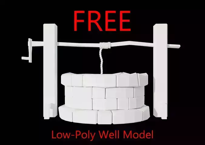 Low-Poly Well fire pit