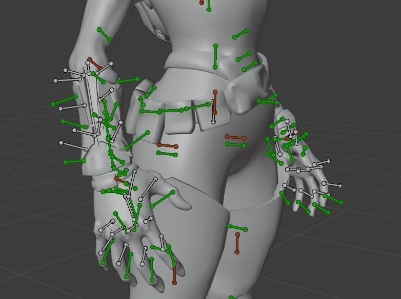 Viper female character in overwatch Low-poly 3D model_5