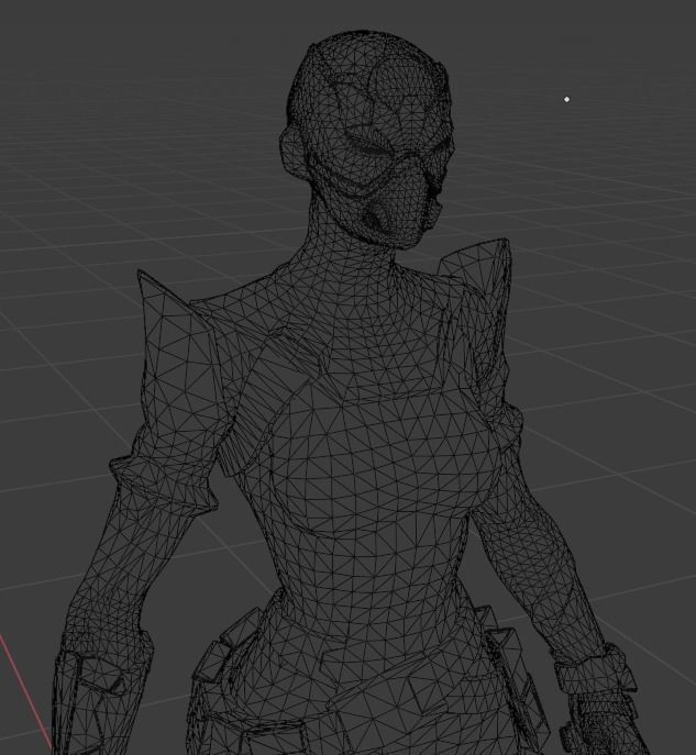 Viper female character in overwatch Low-poly 3D model_7