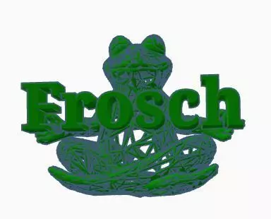 meditating Frog with writing Free 3D model