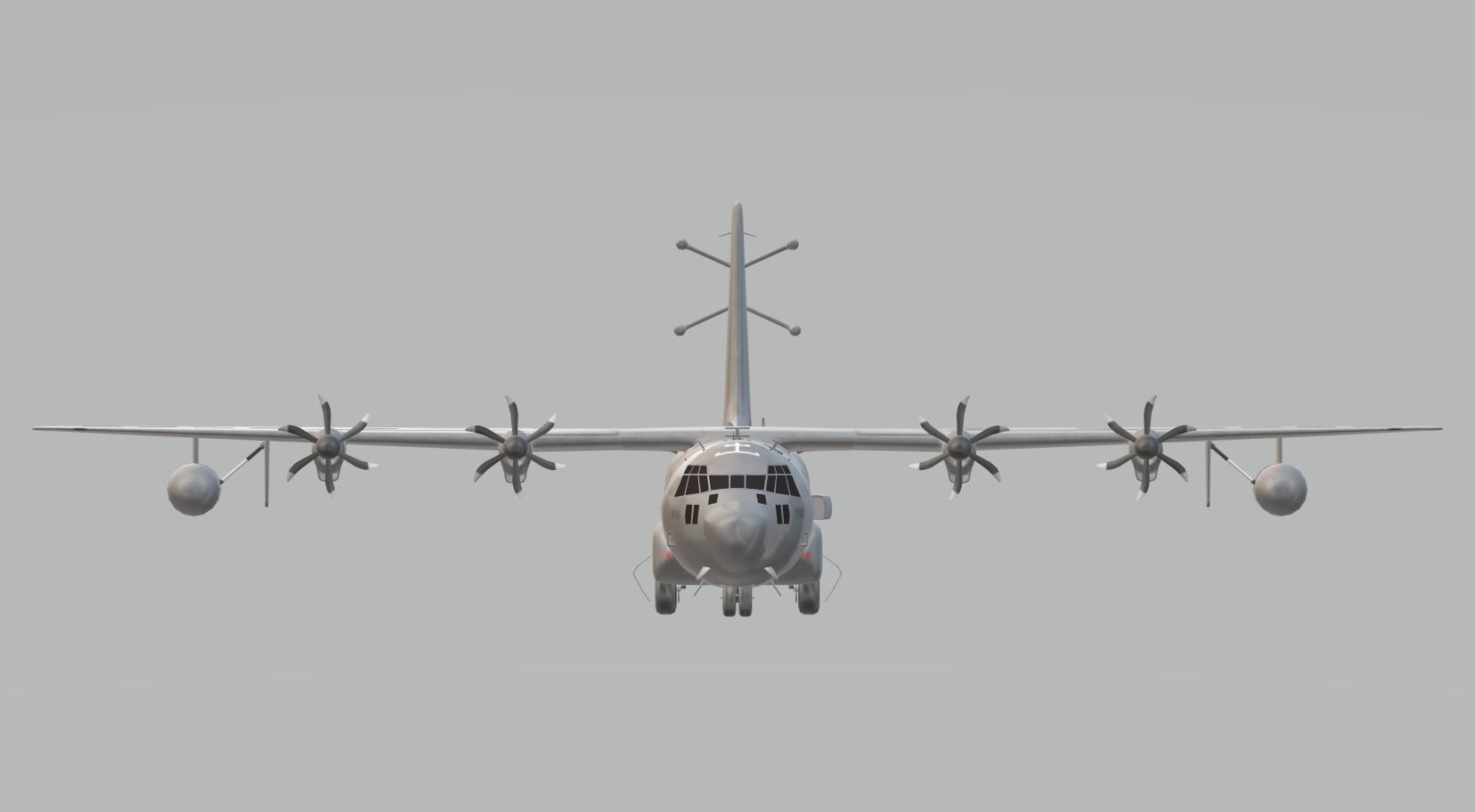 Lockheed Martin EC-130J  - COMMANDO PSYOPS Aircraft - Low-poly 3D model_23