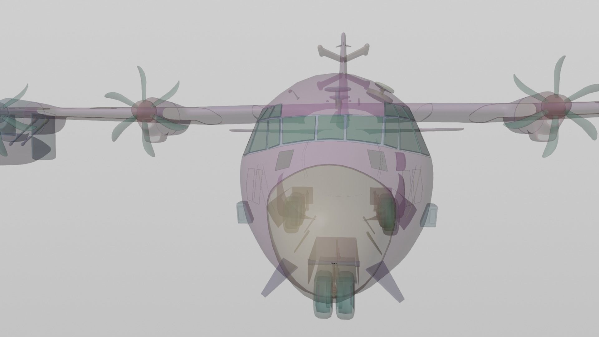 Lockheed Martin EC-130J  - COMMANDO PSYOPS Aircraft - Low-poly 3D model_17