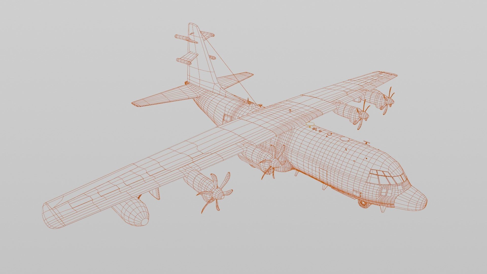 Lockheed Martin EC-130J  - COMMANDO PSYOPS Aircraft - Low-poly 3D model_9