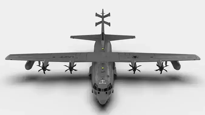 Lockheed Martin EC-130J  - COMMANDO PSYOPS Aircraft - Low-poly 3D model
