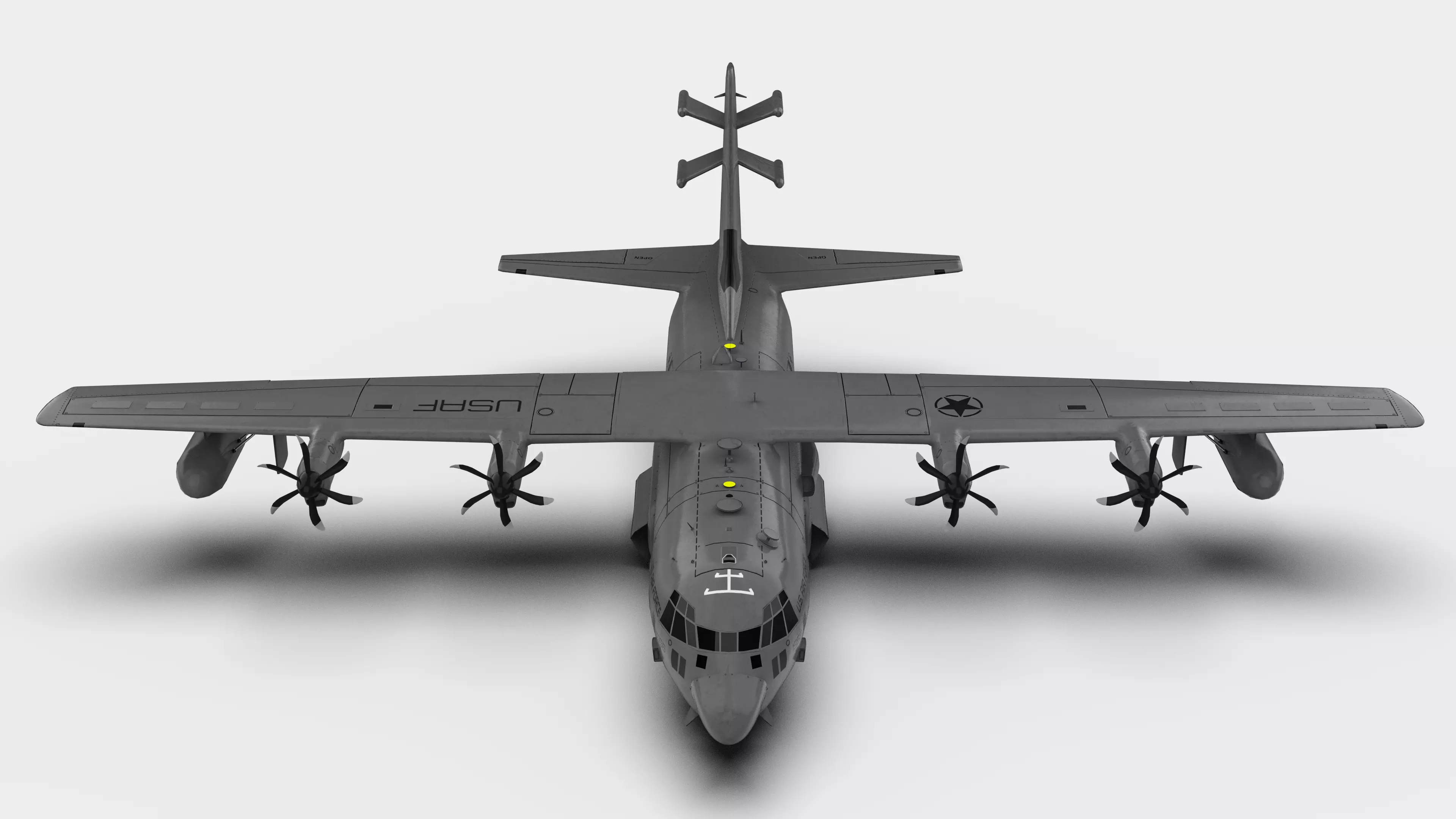Lockheed Martin EC-130J  - COMMANDO PSYOPS Aircraft - Low-poly 3D model_0