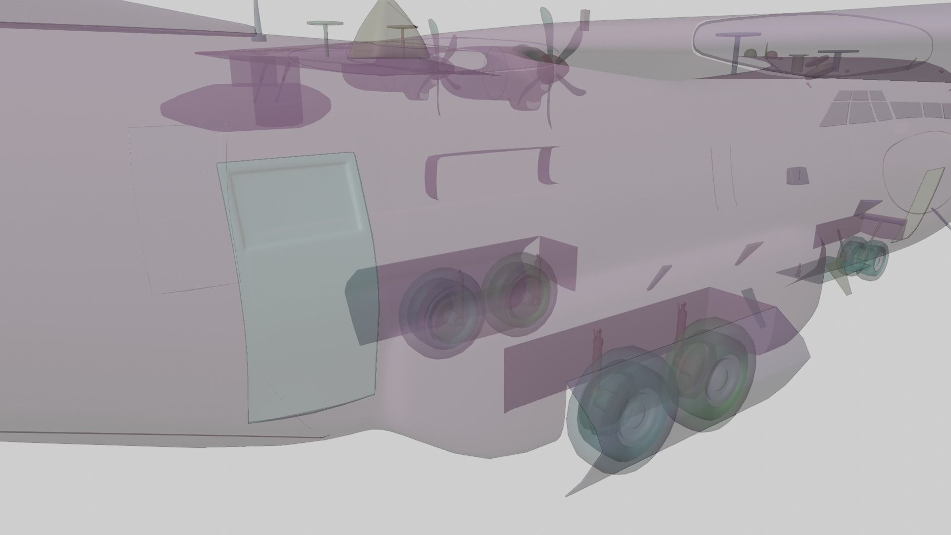 Lockheed Martin EC-130J  - COMMANDO PSYOPS Aircraft - Low-poly 3D model_109