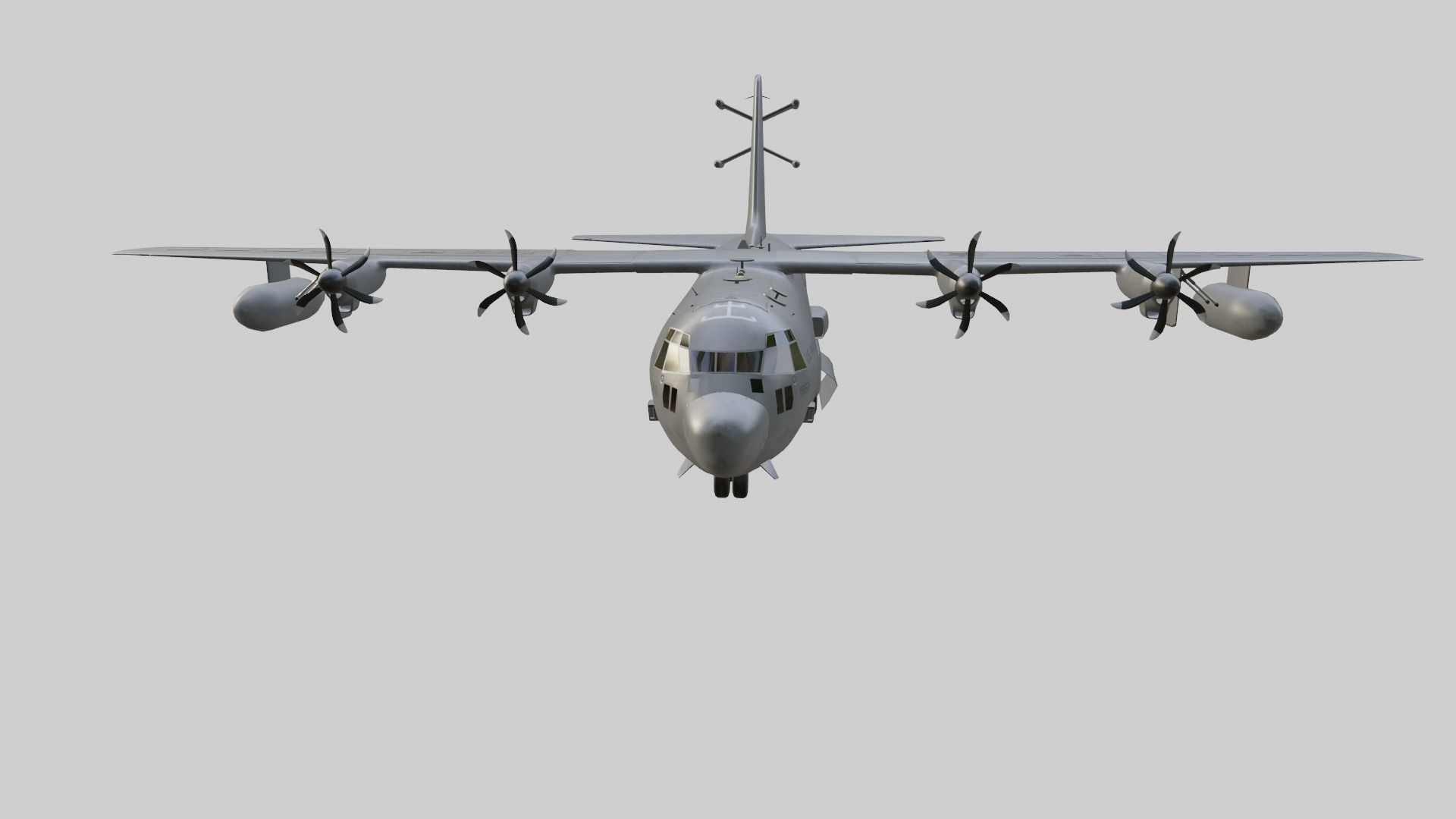 Lockheed Martin EC-130J  - COMMANDO PSYOPS Aircraft - Low-poly 3D model_5