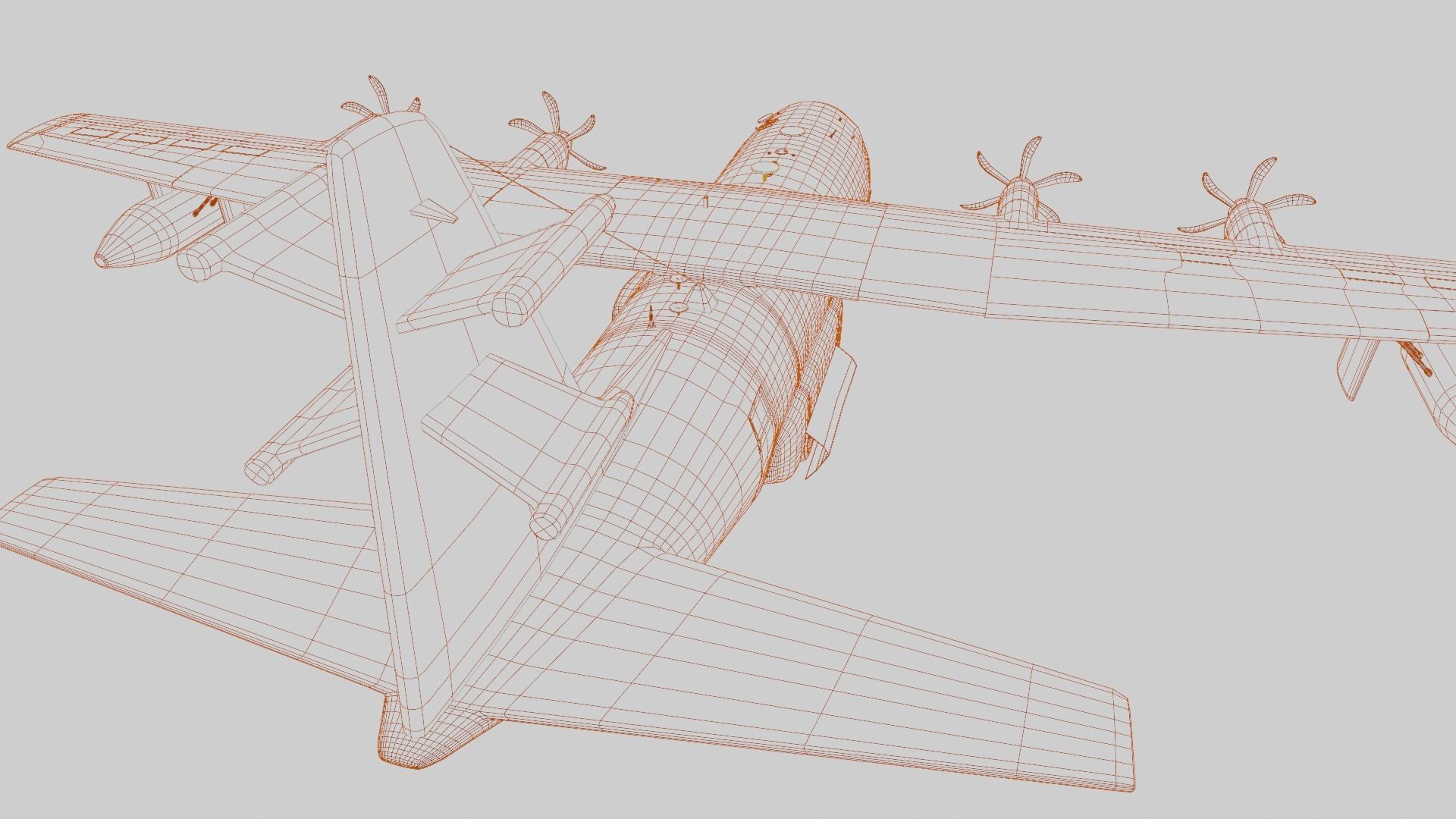 Lockheed Martin EC-130J  - COMMANDO PSYOPS Aircraft - Low-poly 3D model_112