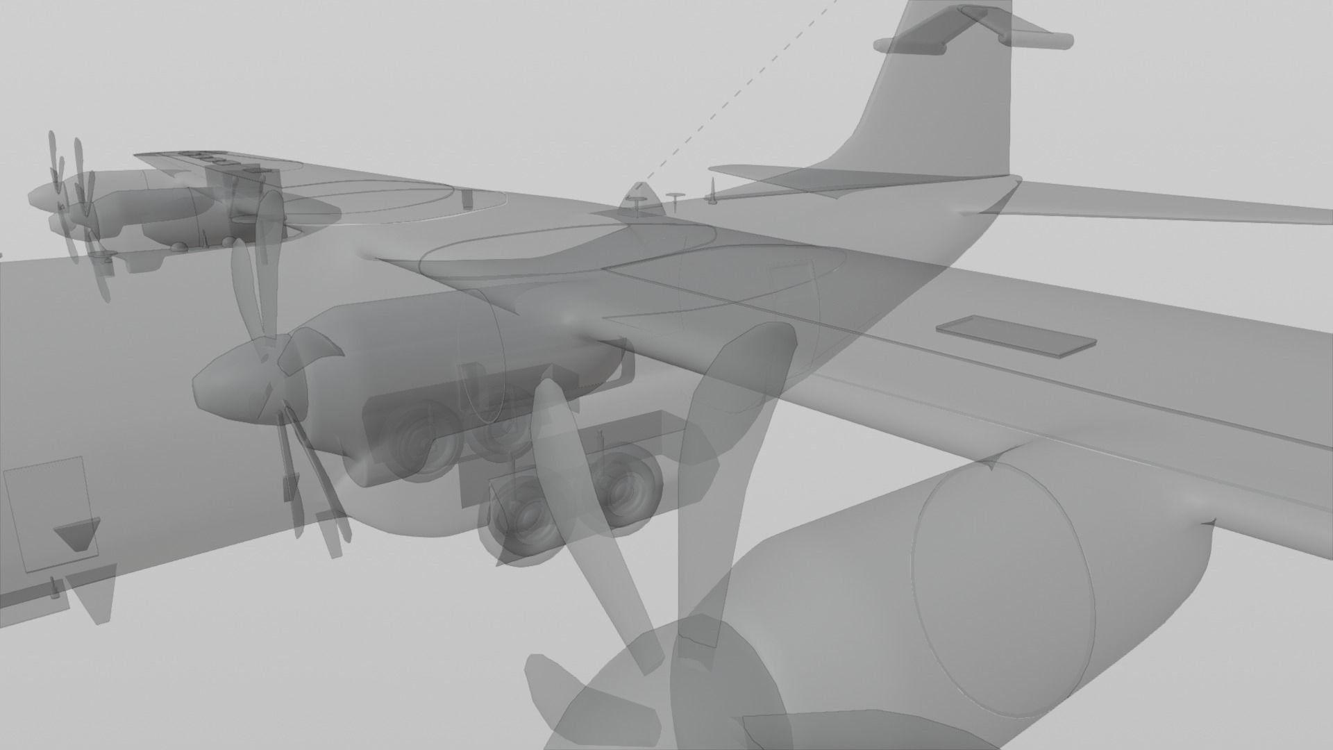 Lockheed Martin EC-130J  - COMMANDO PSYOPS Aircraft - Low-poly 3D model_13