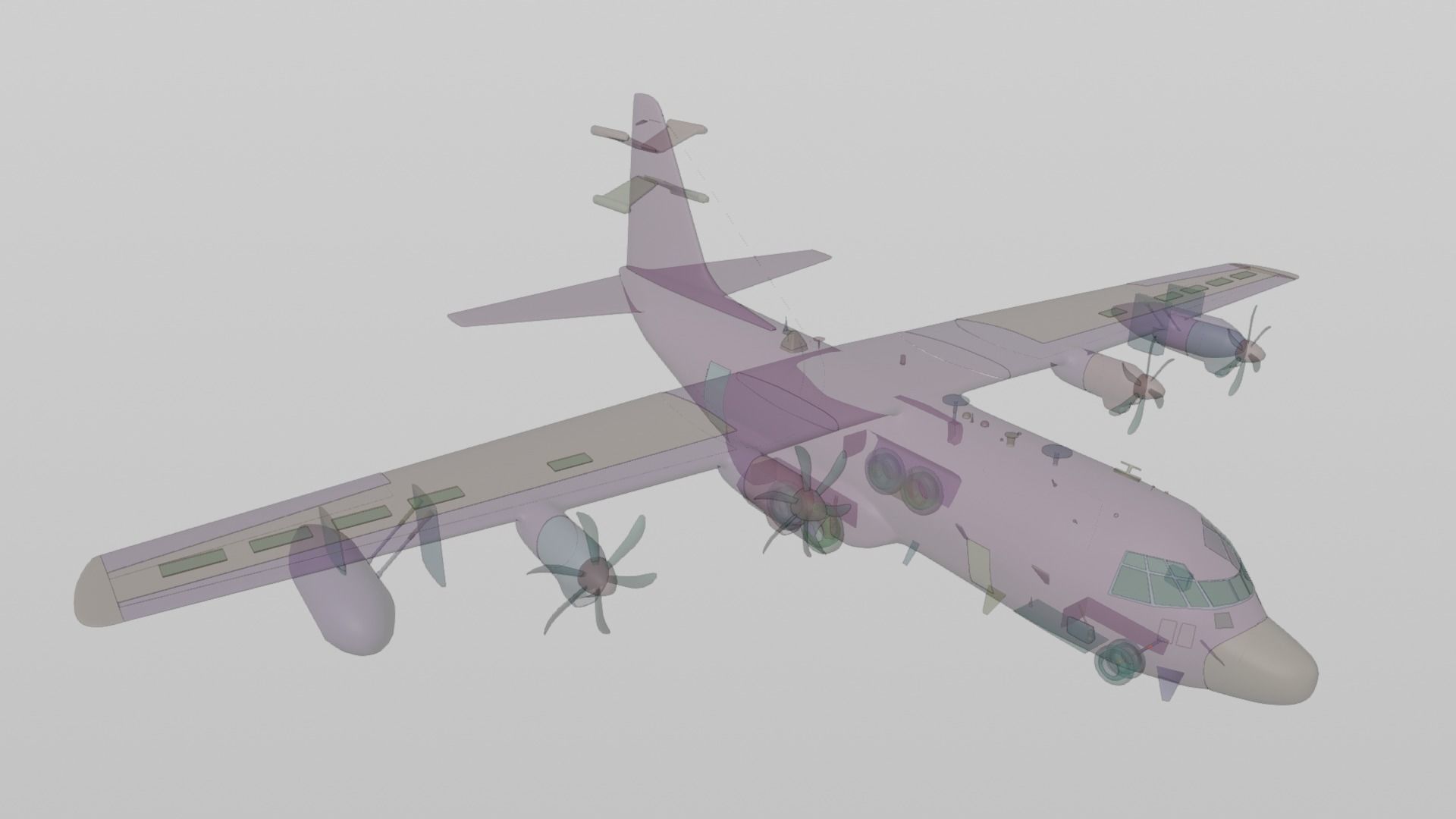 Lockheed Martin EC-130J  - COMMANDO PSYOPS Aircraft - Low-poly 3D model_12