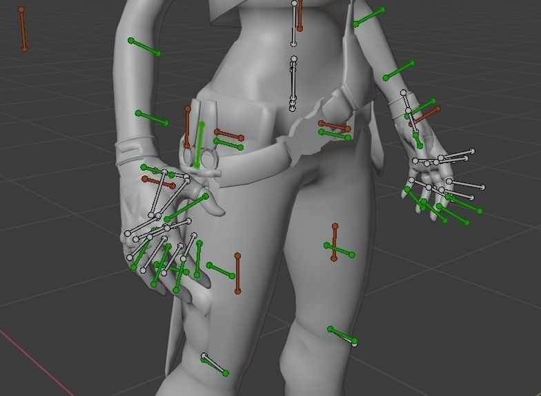 Jett - character from Valorant - textured and rigged Low-poly 3D model_5