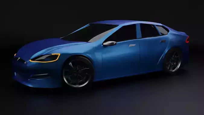 Tesla Model S High Poly