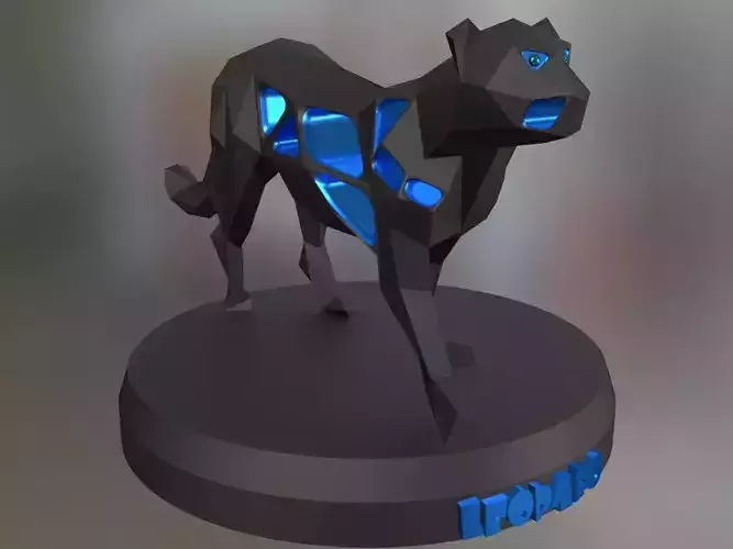 Voronoi Leopard Pose 3D print model