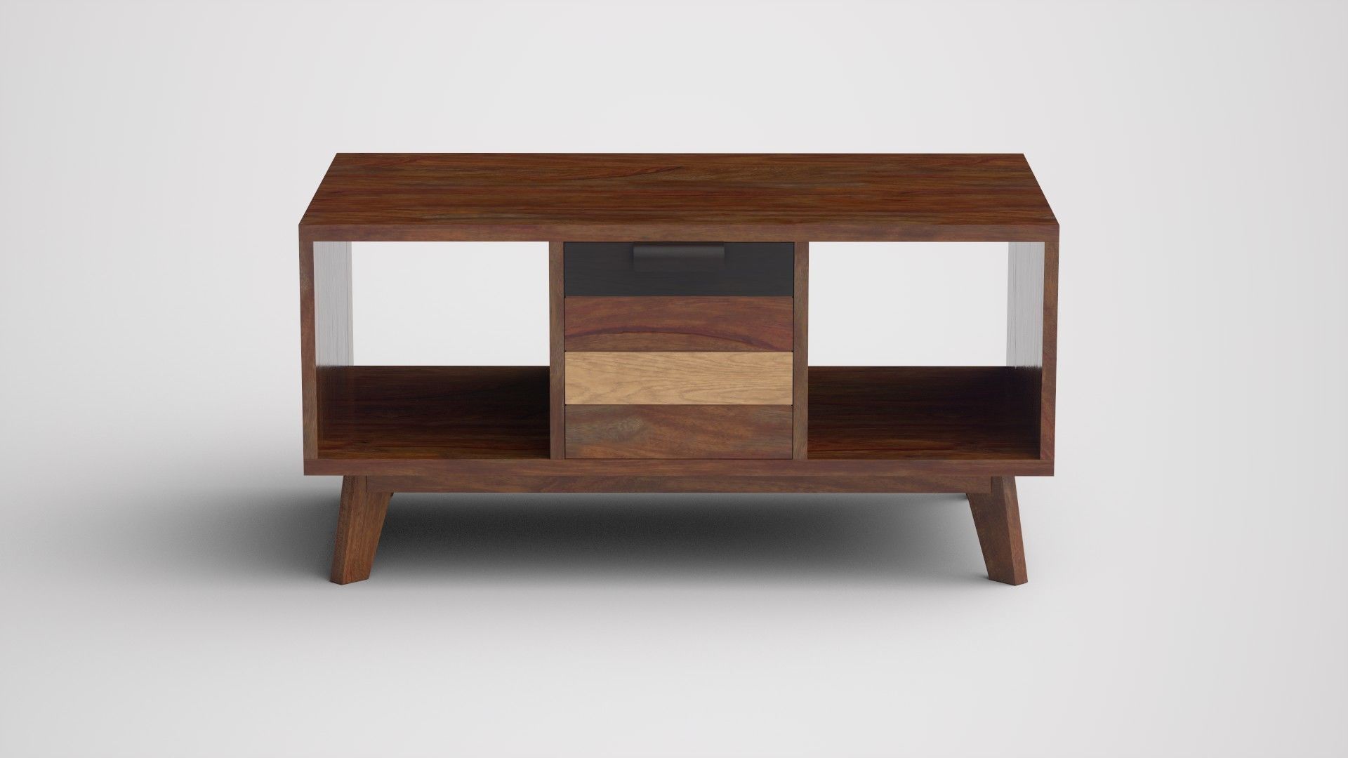 Monet Coffee Table Teak wood Low-poly 3D model_1