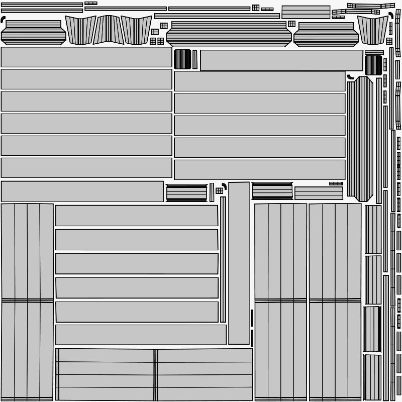 Monet Coffee Table Teak wood Low-poly 3D model_7