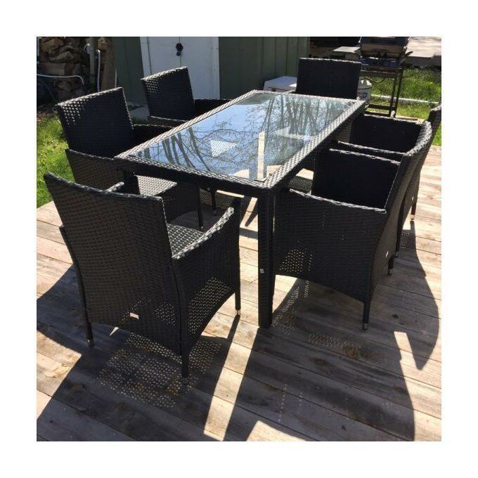 Bridgette Rectangular Long Dining Set 3D model_7