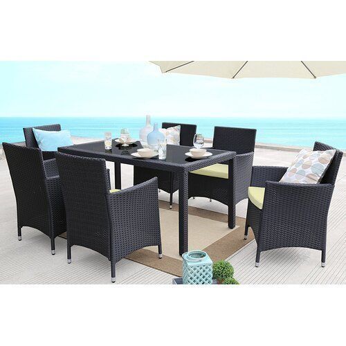 Bridgette Rectangular Long Dining Set 3D model_4